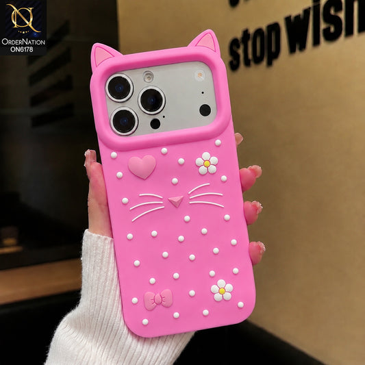iPhone 17 Pro Max Cover - Pink - Premium 3D Soft Silicone Phone Case with Raised Camera Protection & Shockproof Design