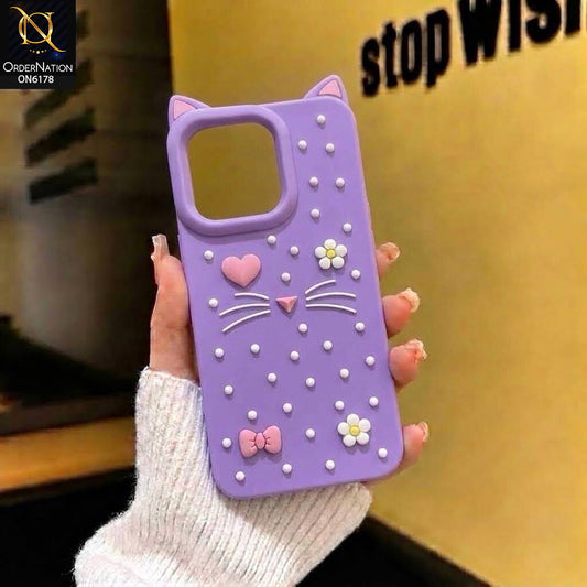 Oppo K14x Cover - Purple - Premium 3D Soft Silicone Phone Case with Raised Camera Protection & Shockproof Design