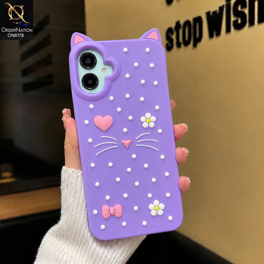 Samsung Galaxy M07 Cover - Purple - Premium 3D Soft Silicone Phone Case with Raised Camera Protection & Shockproof Design