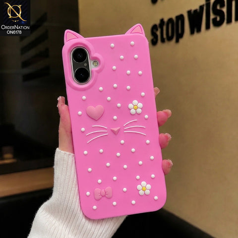 Samsung Galaxy F07 Cover - Pink - Premium 3D Soft Silicone Phone Case with Raised Camera Protection & Shockproof Design