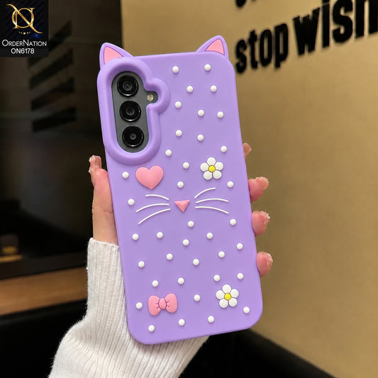 Samsung Galaxy A16 Cover - Purple - Premium 3D Soft Silicone Phone Case with Raised Camera Protection & Shockproof Design