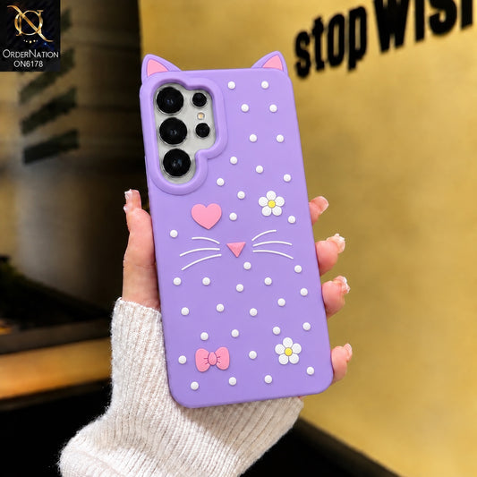 Samsung Galaxy S26 Ultra Cover - Purple - Premium 3D Soft Silicone Phone Case with Raised Camera Protection & Shockproof Design