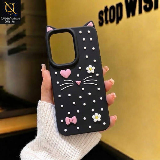 Vivo Y60 5G Cover - Black - Premium 3D Soft Silicone Phone Case with Raised Camera Protection & Shockproof Design