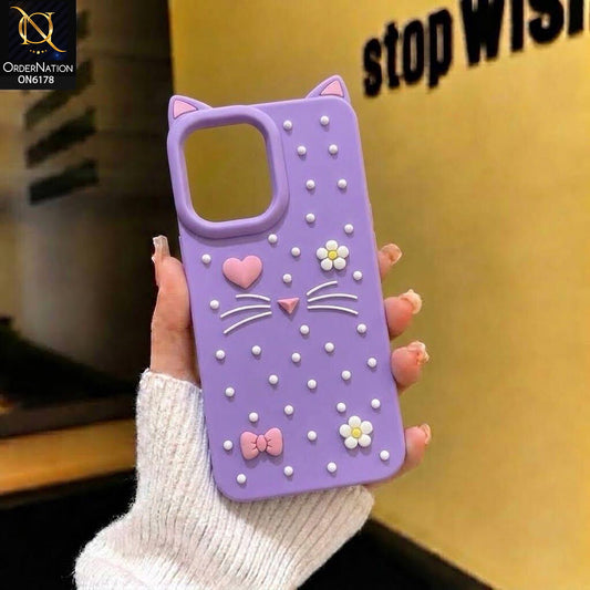 Vivo Y60 5G Cover - Purple - Premium 3D Soft Silicone Phone Case with Raised Camera Protection & Shockproof Design