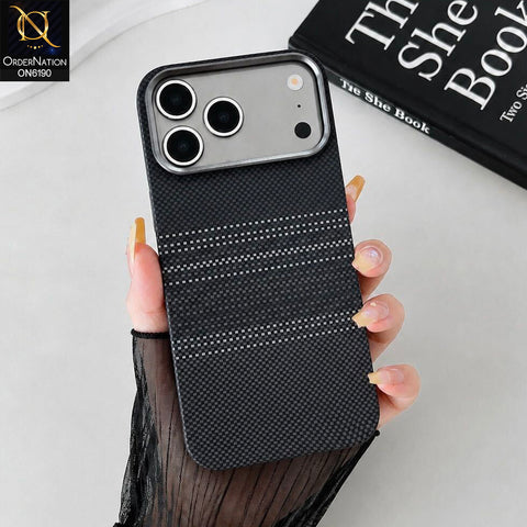 iPhone 17 Pro Max Cover - Black - Premium Woven Aramid Fiber Magnetic Phone Case – Slim Shockproof Protective Cover with Carbon Fiber Texture