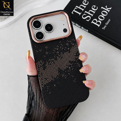iPhone 17 Pro Max Cover - Brown - Premium Woven Aramid Fiber Magnetic Phone Case – Slim Shockproof Protective Cover with Carbon Fiber Texture