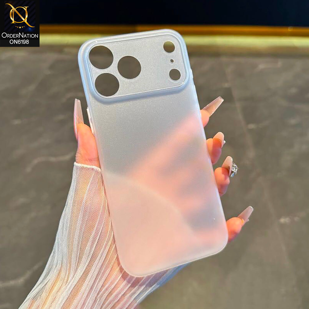 iPhone 17 Pro Max Cover - White - Frosted Protective Phone Case with Precision Camera Cutouts