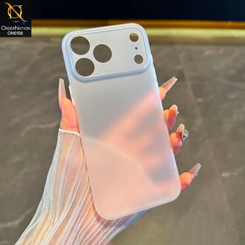 iPhone 17 Pro Max Cover - White - Frosted Protective Phone Case with Precision Camera Cutouts