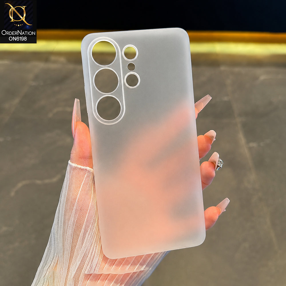 Samsung Galaxy S26 Ultra Cover - White - Frosted Protective Phone Case with Precision Camera Cutouts