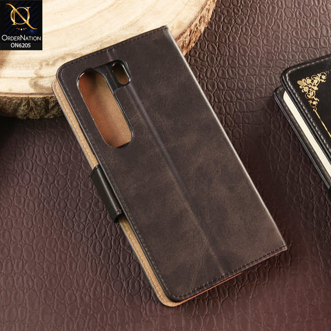 Tecno Camon 40 Cover - Black - Luxury Premium Leather Megantic Flip Book Covers With Card Holding Option