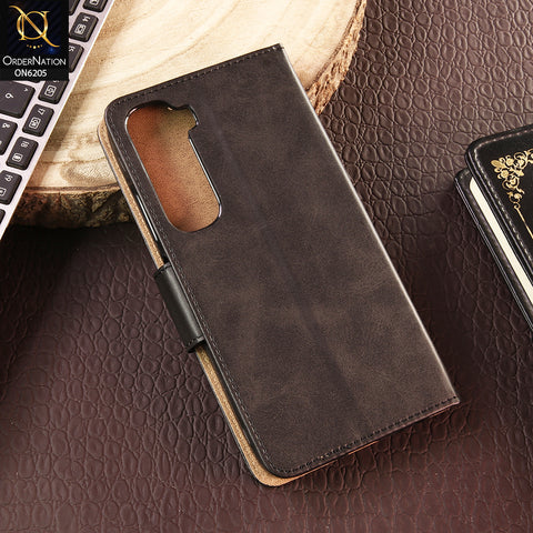 Infinix Hot 60 Cover - Black - Luxury Premium Leather Megantic Flip Book Covers With Card Holding Option