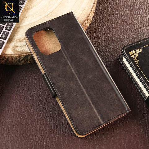 Xiaomi Redmi Note 12 4G Cover - Black - Luxury Premium Leather Megantic Flip Book Covers With Card Holding Option