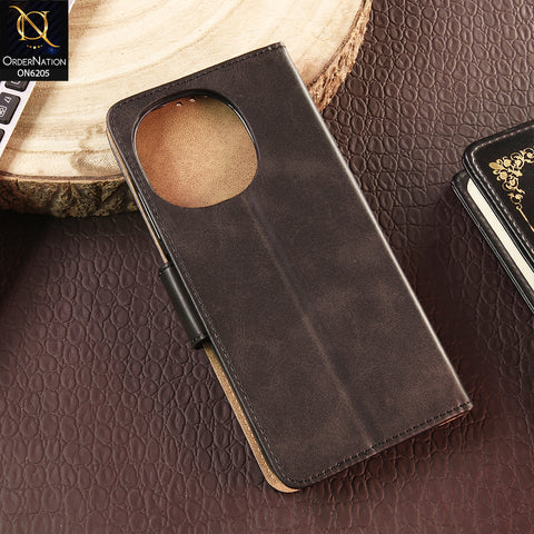 Tecno Pop 9 Cover - Black - Luxury Premium Leather Megantic Flip Book Covers With Card Holding Option
