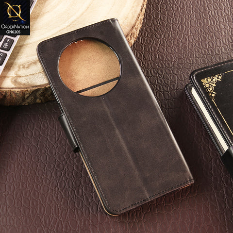 Xiaomi Redmi A3 Cover - Black - Luxury Premium Leather Megantic Flip Book Covers With Card Holding Option