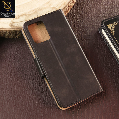 Oppo Reno 7 4G Cover - Black - Luxury Premium Leather Megantic Flip Book Covers With Card Holding Option