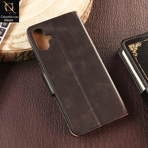 Samsung Galaxy A06 Cover - Black - Luxury Premium Leather Megantic Flip Book Covers With Card Holding Option