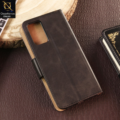 Samsung Galaxy A52 Cover - Black - Luxury Premium Leather Megantic Flip Book Covers With Card Holding Option