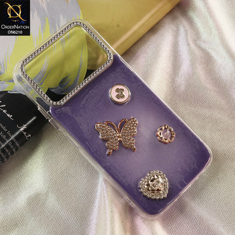 Infinix Note 60 Cover - Purple - Luxury Rhinestone Phone Case –  Glitter Crystal Embellished Protective Cover