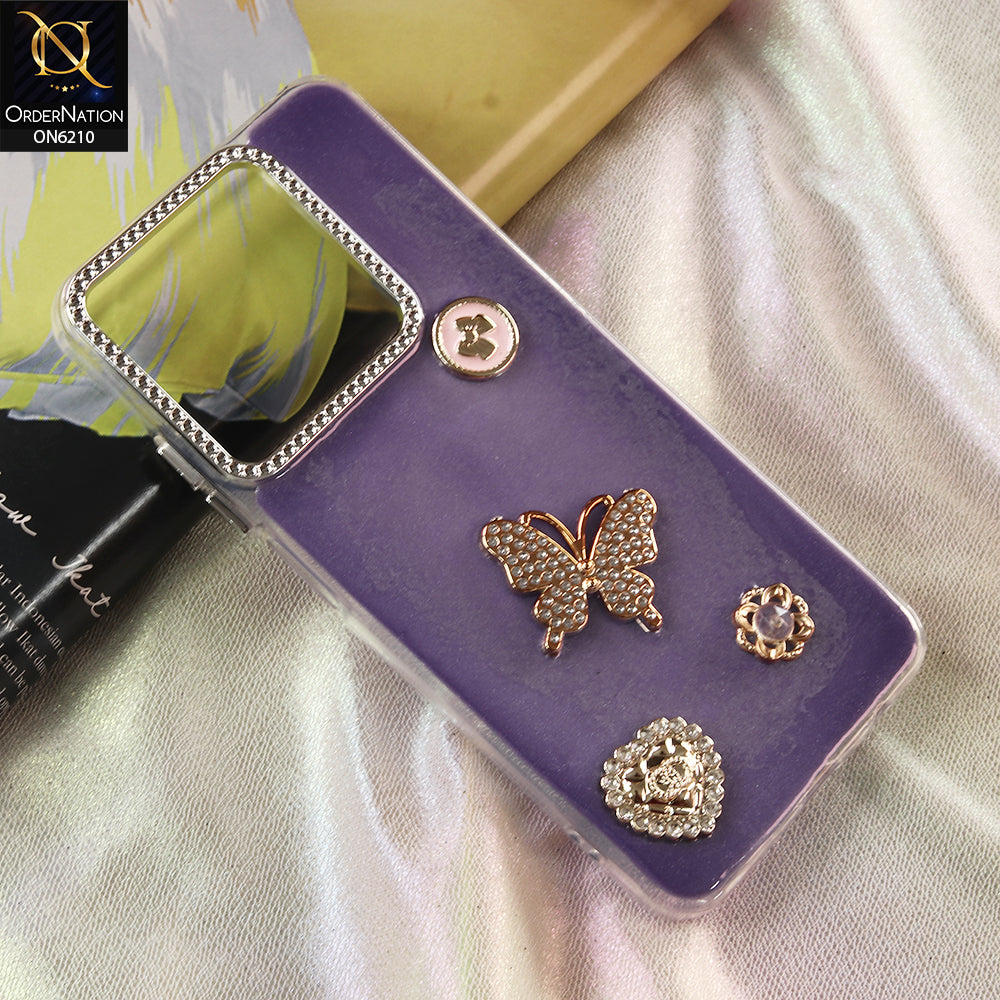 Realme C61 Cover - Purple - Luxury Rhinestone Phone Case –  Glitter Crystal Embellished Protective Cover