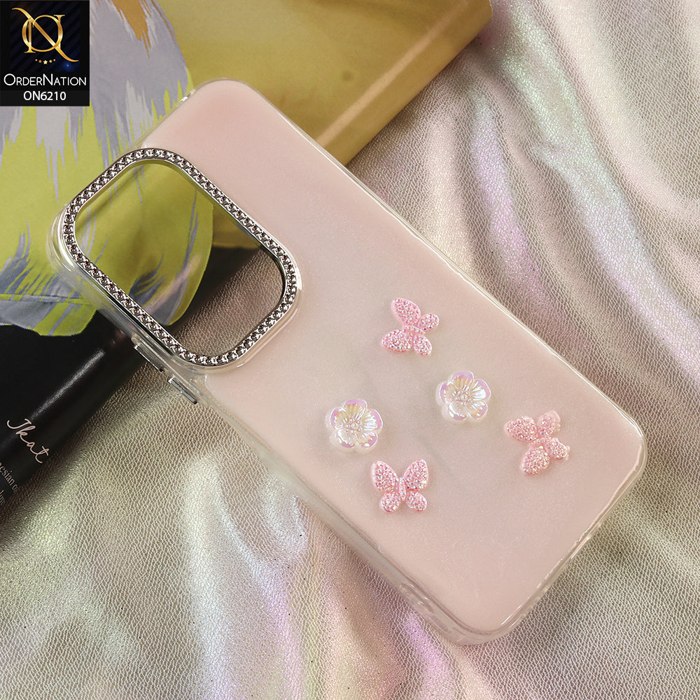 Realme C85 Pro Cover - Pink - Luxury Rhinestone Phone Case –  Glitter Crystal Embellished Protective Cover