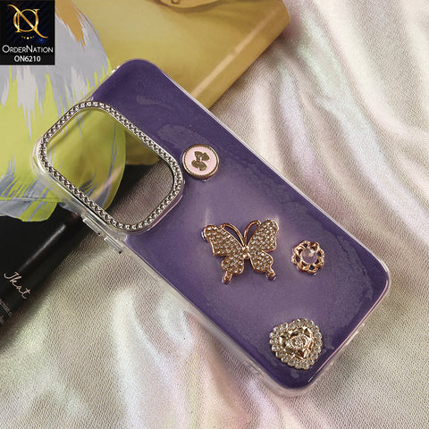 Realme C85 Pro Cover - Purple - Luxury Rhinestone Phone Case –  Glitter Crystal Embellished Protective Cover