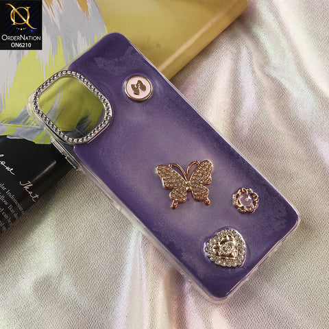 Samsung Galaxy A06 Cover - Purple - Luxury Rhinestone Phone Case –  Glitter Crystal Embellished Protective Cover