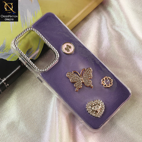 Samsung Galaxy A17 Cover - Purple - Luxury Rhinestone Phone Case –  Glitter Crystal Embellished Protective Cover