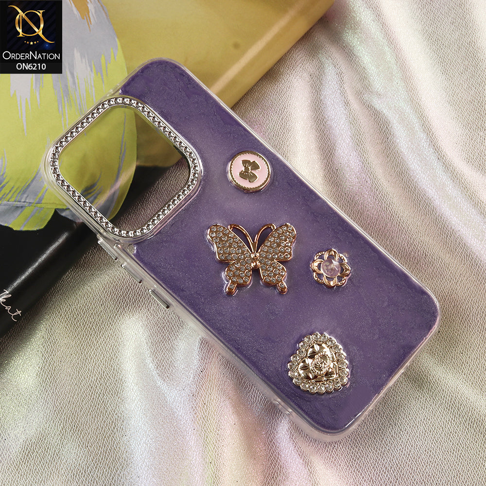 Vivo V70 Cover - Purple - Luxury Rhinestone Phone Case –  Glitter Crystal Embellished Protective Cover