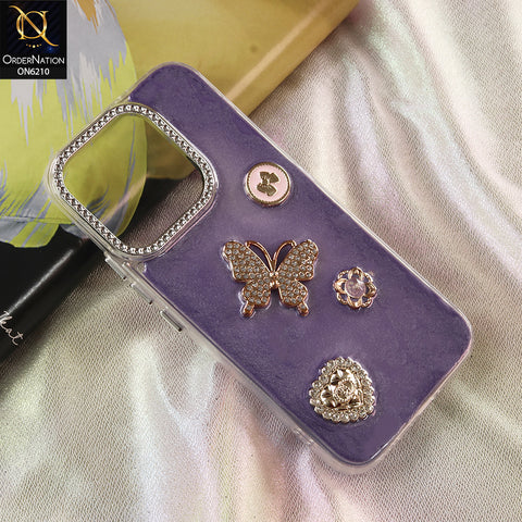 Vivo V70 Cover - Purple - Luxury Rhinestone Phone Case –  Glitter Crystal Embellished Protective Cover