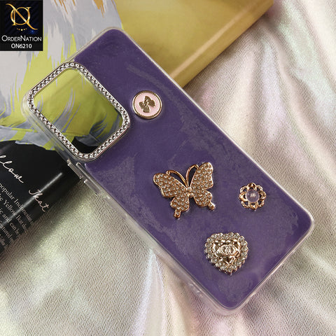 Vivo Y60 5G Cover - Purple - Luxury Rhinestone Phone Case –  Glitter Crystal Embellished Protective Cover