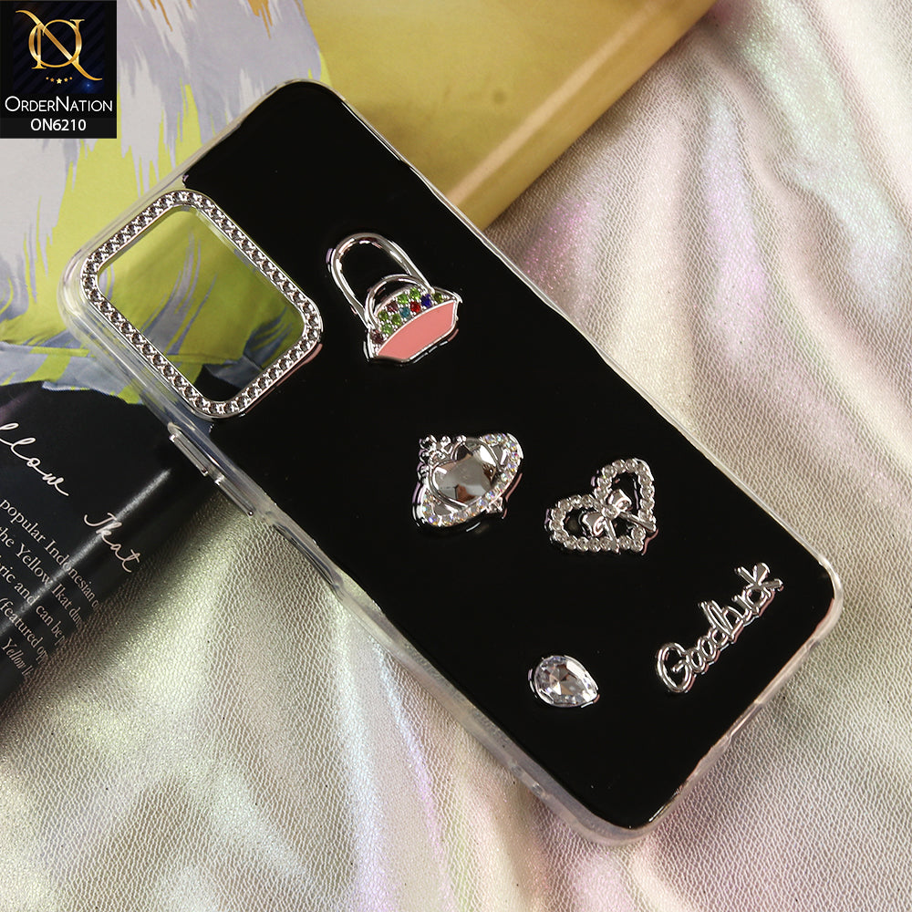 Vivo Y21s Cover - Black - Luxury Rhinestone Phone Case –  Glitter Crystal Embellished Protective Cover