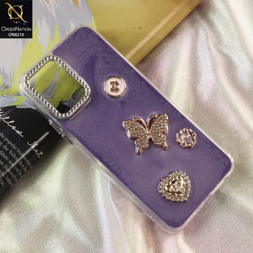 Vivo Y33t Cover - Purple - Luxury Rhinestone Phone Case –  Glitter Crystal Embellished Protective Cover