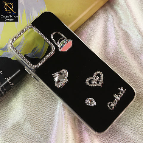 Vivo Y500i Cover - Black - Luxury Rhinestone Phone Case –  Glitter Crystal Embellished Protective Cover