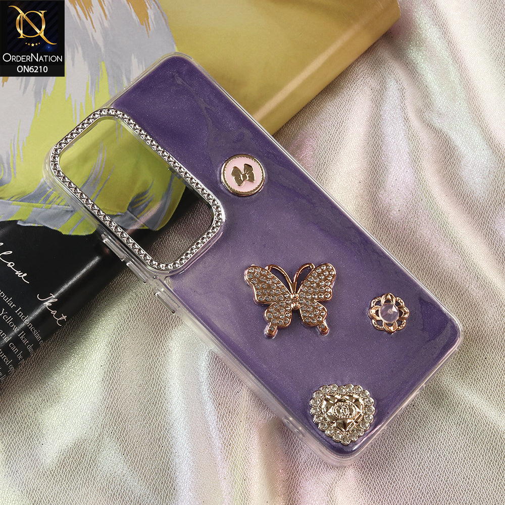 Vivo Y400 Cover - Purple - Luxury Rhinestone Phone Case –  Glitter Crystal Embellished Protective Cover