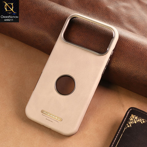 iPhone 17 Pro Max Cover -  Gray -  New Premium RimbMax High Quality Leather  Case With Premium Quality Magnatic Card Holding Options And KickStand