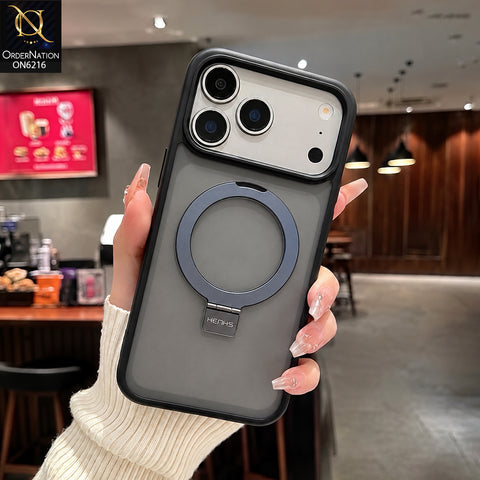 iPhone 17 Pro Max Cover - Black - Premium HENKS Protective Phone Case with Magnetic Ring Holder, Raised Camera Protection & Shockproof Bumper