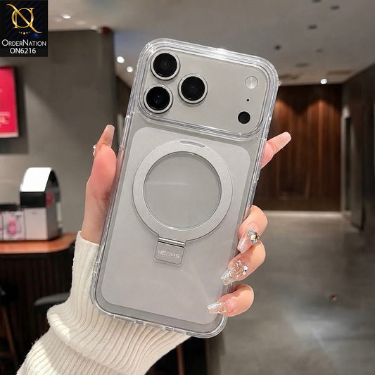 iPhone 18 Pro Max Cover - Transparent - Premium HENKS Protective Phone Case with Magnetic Ring Holder, Raised Camera Protection & Shockproof Bumper