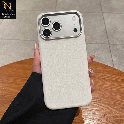 iPhone 17 Pro Max Cover - White - Premium Textured Protective Phone Case with Raised Camera Guard & Slim Shockproof Design | HENKS