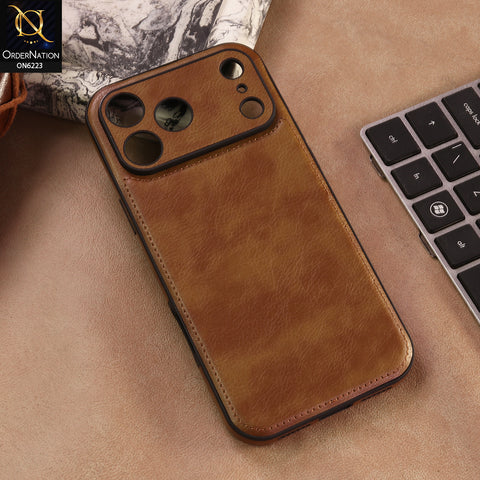 iPhone 17 Pro Max Cover -  Brown - New JINDUKA Premium Vintage Leather Case Protective Back Cover