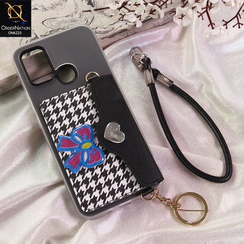 Infinix Hot 9 Play Cover - Black - New & Luxury Elegant Phone Case with Wallet Pocket & Shoulder Strap