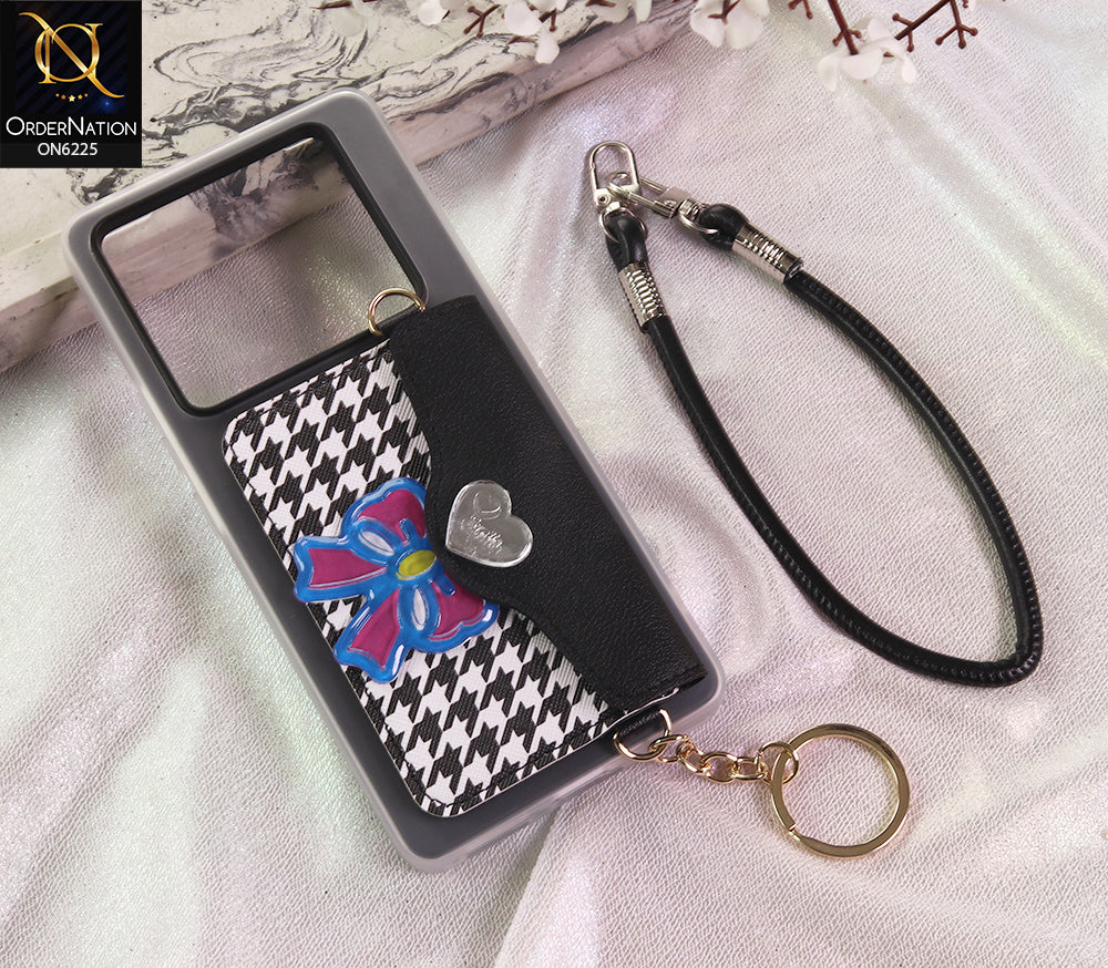 Infinix Note 40 Pro Cover - Black - New & Luxury Elegant Phone Case with Wallet Pocket & Shoulder Strap