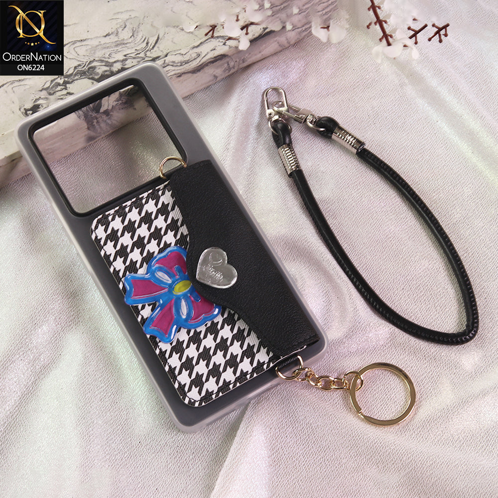 Infinix Note 40 Pro Cover - Black - New & Luxury Elegant Phone Case with Wallet Pocket & Shoulder Strap