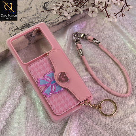 Infinix Note 40 Pro Plus Cover - Light Pink - New & Luxury Elegant Phone Case with Wallet Pocket & Shoulder Strap