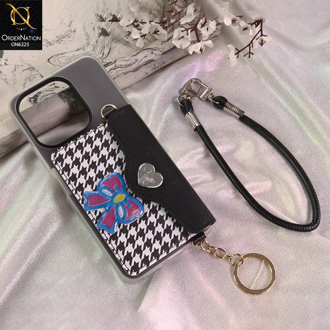 Xiaomi Redmi Note 13 Pro 4G Cover - Black - New & Luxury Elegant Phone Case with Wallet Pocket & Shoulder Strap