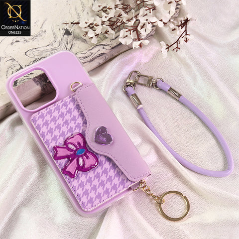 Xiaomi Redmi Note 14 4G Cover - Purple - New & Luxury Elegant Phone Case with Wallet Pocket & Shoulder Strap