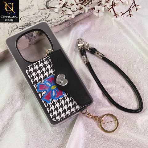 Xiaomi Redmi Note 14 Pro 4G Cover - Black - New & Luxury Elegant Phone Case with Wallet Pocket & Shoulder Strap