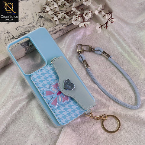 Infinix Note 30 Cover - Blue - New & Luxury Elegant Phone Case with Wallet Pocket & Shoulder Strap