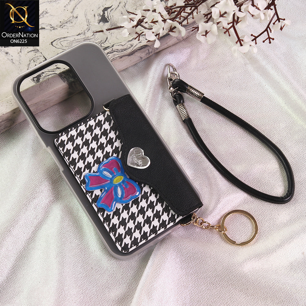 Xiaomi Poco C85 4G Cover - Black - New & Luxury Elegant Phone Case with Wallet Pocket & Shoulder Strap