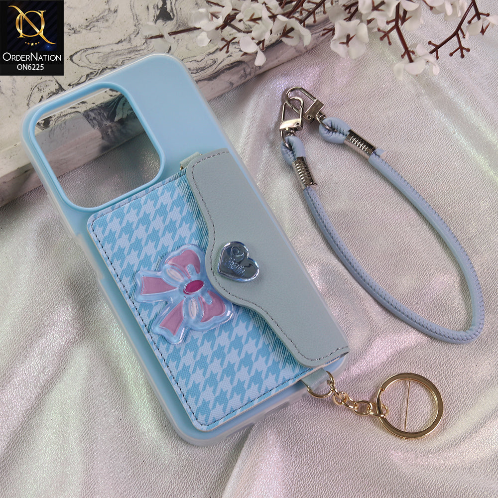 Xiaomi Poco C85 4G Cover - Blue - New & Luxury Elegant Phone Case with Wallet Pocket & Shoulder Strap