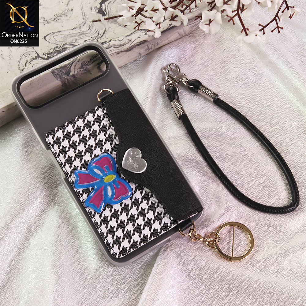 Infinix Smart 10 Plus Cover - Black - New & Luxury Elegant Phone Case with Wallet Pocket & Shoulder Strap